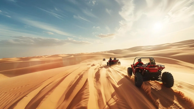 morning open desert buggy drive